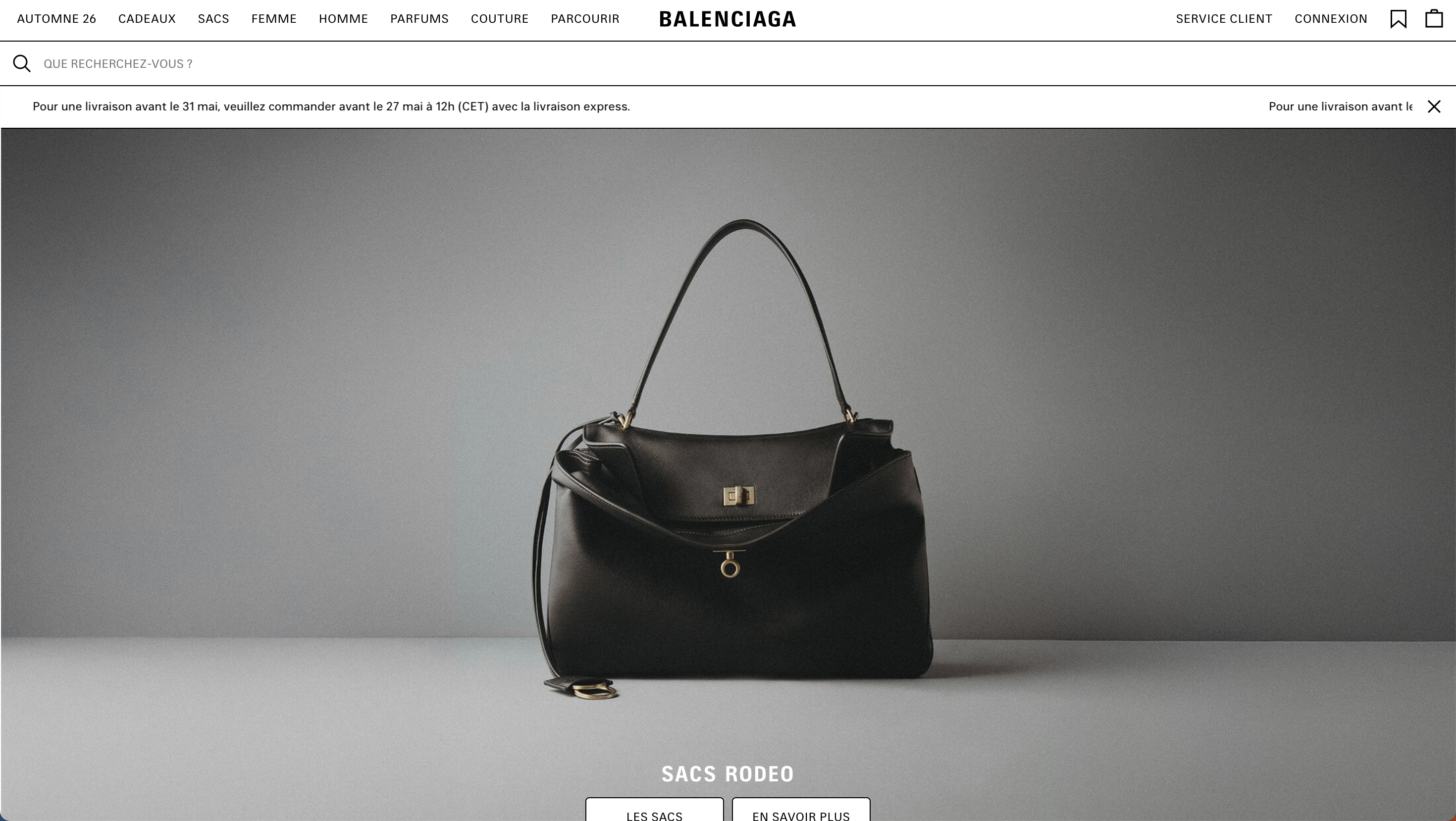 Référence Balenciaga.com — page catégorie