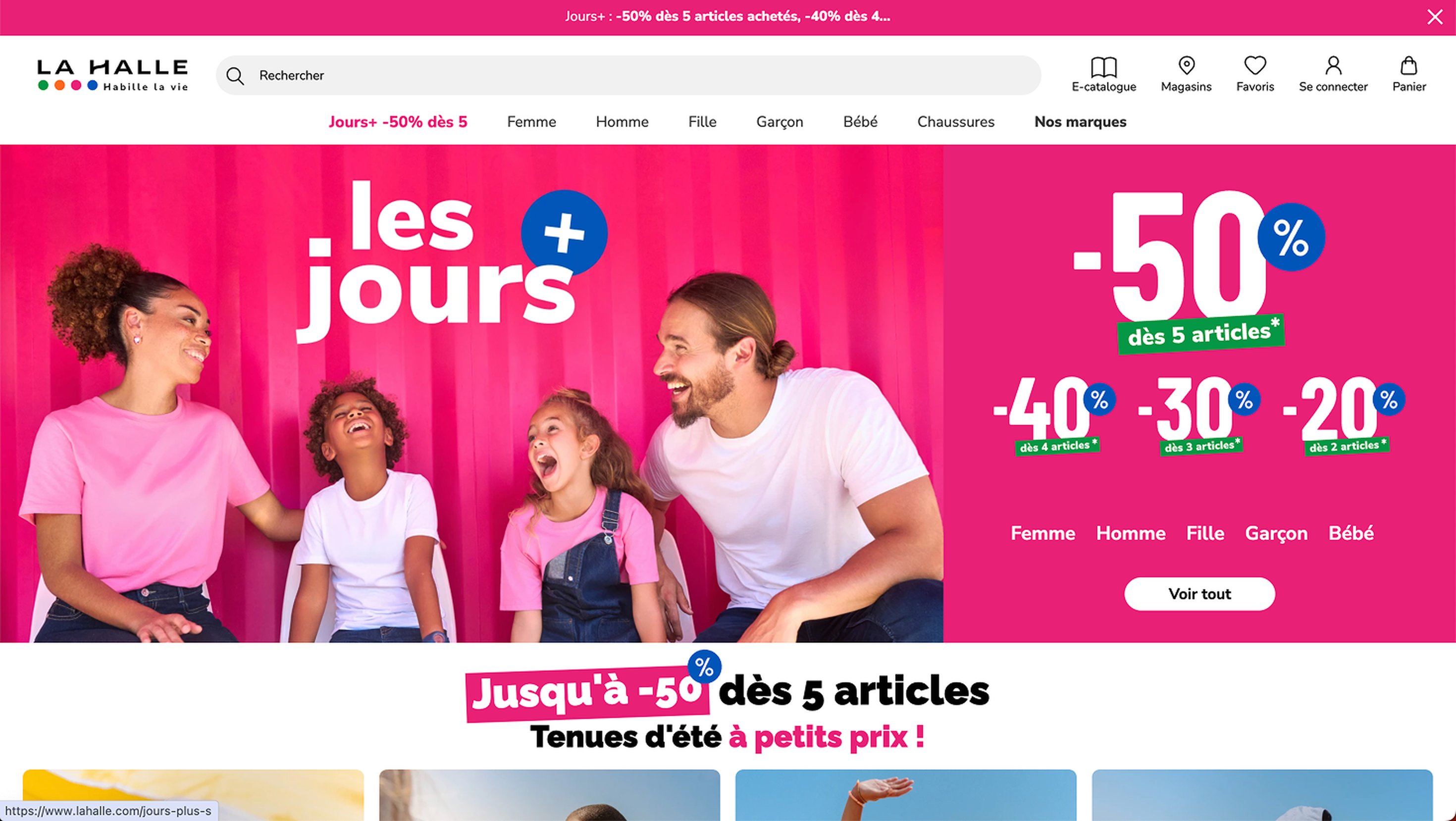Homepage « les jours + » — surcharge de badges promo