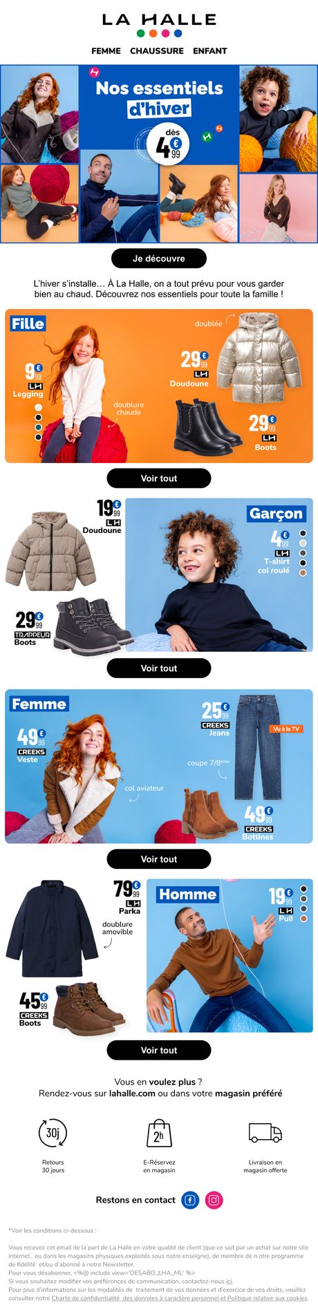 Newsletter — essentiels d'hiver