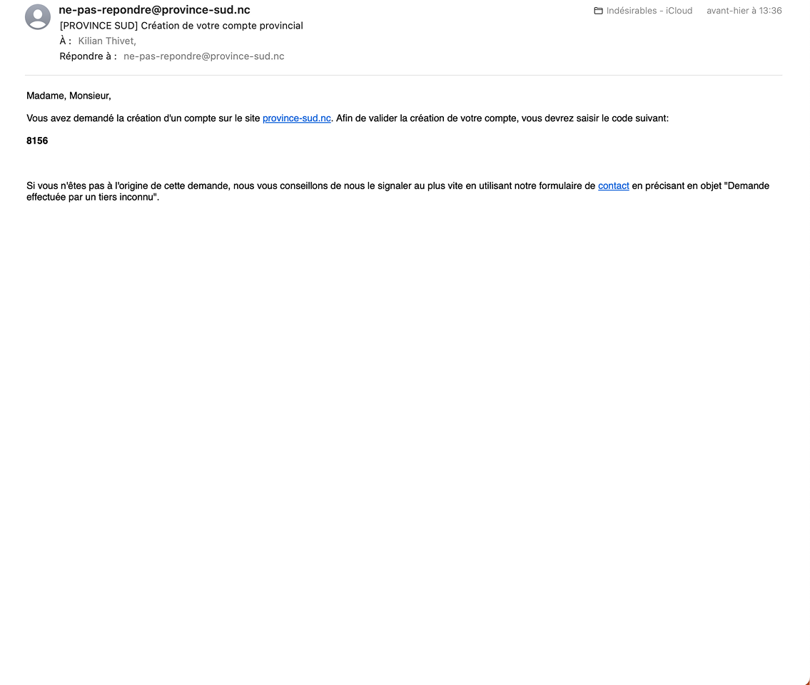 Email vers spam